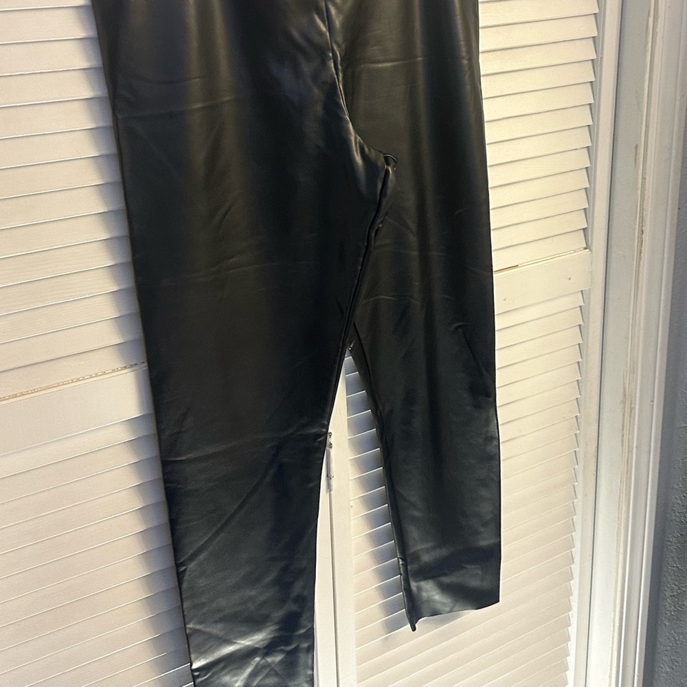 Joie Faux black leather leggings